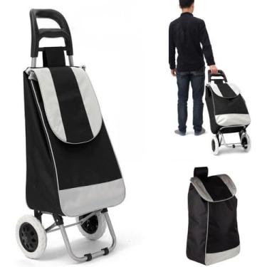 Imagem de Carrinho De Compras Feira Supermercado Reforçado Sacola 30kg Cor Colorido