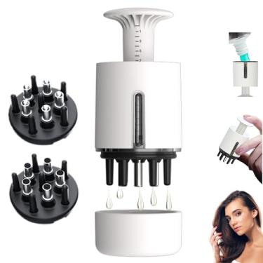 Imagem de Pente aplicador de couro cabeludo 2 em 1, escova aplicadora de óleo capilar, escova massageadora líquida com pomada de soro de minoxidil para crescimento do cabelo, frasco aplicador de minoxidil