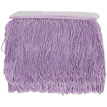Imagem de GRCFUMO 10yd Franja Borla, Borlas de Vestido Latino, 14cm Longa Franja Fita Guarnição de Renda para Cortina de Palco Acessórios de Vestuário (#2)