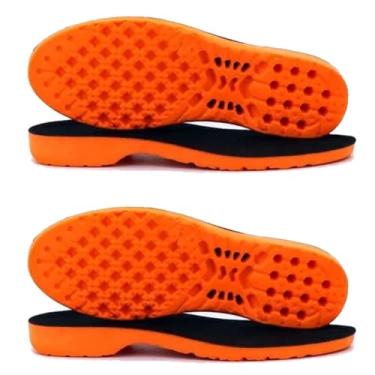 Imagem de Kit 2 Pares Palmilhas Em Gel P.U Ortopédica Anatômica Grossa Macia Linha Confort (laranja, 39-40)