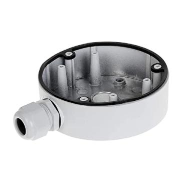 Imagem de DS-1280ZJ-DM21 CB140PT Base de conduíte de montagem na parede/caixa de junção compatível com câmeras Dome Hikvison de 14 cm, branco, pacote com 1