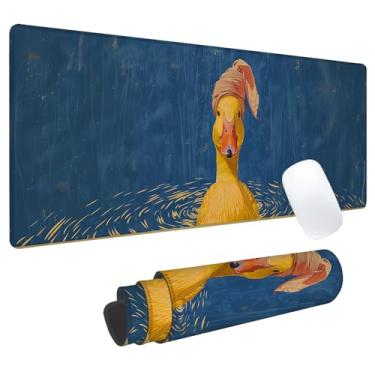 Imagem de Mouse pad engraçado para jogos de pato, tapete de mesa de escritório, base de borracha antiderrapante, tapetes de mouse estéticos legais para computador, laptop, teclado, escola, casa, mesa, jogador
