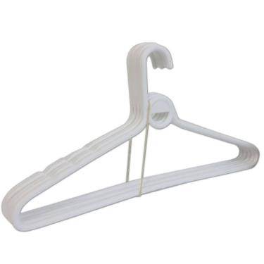 Imagem de Cabide Adulto 5 Pçs Branco Reforçado 39X20Cm Trioplast