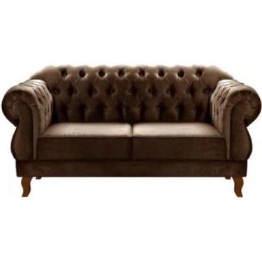 Imagem de Sofá Chesterfield 2 Lugares Duquesa Vintage Retrô Capitonê Veludo Marr