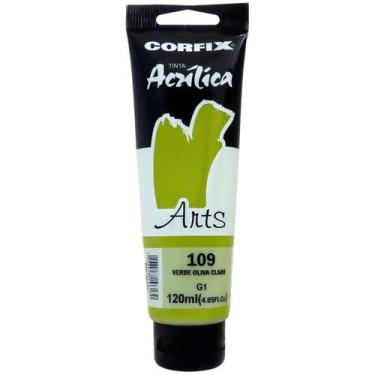 Imagem de Tinta Acrílica Arts Corfix 120ml G1 - 85120, 109 - VERDE OLIVA CLARO