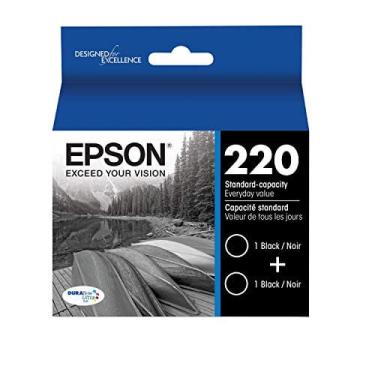 Imagem de Epson T220 DURABrite Ultra -Ink Standard Capacity Preto Dual -Cartridge Pack (T220120-D2) para impressoras Epson Expression e WorkForce seleccionadas