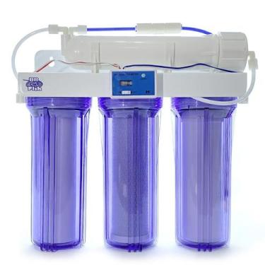 Imagem de Filtro Osmose Reversa 50Gpd Com Tds In-Line Transparente Azu - Br Fish