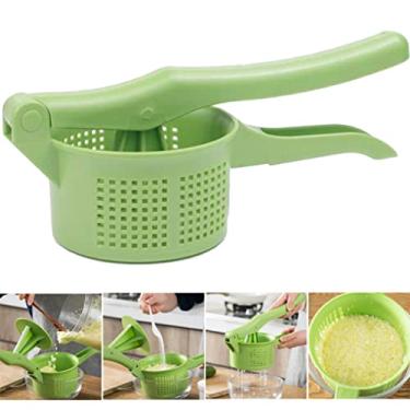 Imagem de Espremedor criativo de recheio de vegetais Ferramenta de espremer frutas Ferramenta de desidratação de pressão manual para jantar na cozinha (verde). Espremedores manuais