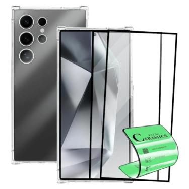 Imagem de Kit Capa Anti Impacto e 2 Película De Cerâmica 9D Para Samsung Galaxy S24 Ultra