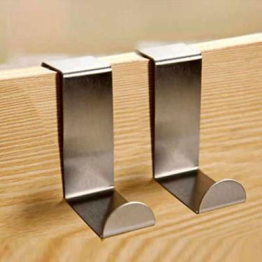 Imagem de Kit 2 Ganchos de Porta e Armário Cabideiro Inoxidável - Yaay