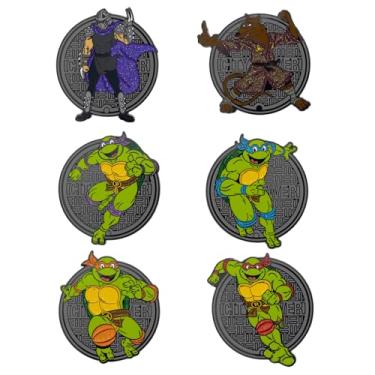 Imagem de Tartarugas Ninja Mystery Enamel Pin Blind Box Series, Donatello, Michaelangelo, Raphael, Leonardo, Splinter, ou Shredder, One Size, Metal, Sem Pedra Preciosa
