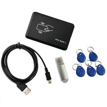 Imagem de Leitor de cartão de identificação RFID 125 KHZ Copiador para controle de acesso + 5 peças EM4305/T5557 Tags+ Copier Tool No Driver Software da XCRFID