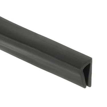 Imagem de PATIKIL Acabamento de borda de borracha de 3/40.6 cm, protetor de borda de canal U flexível de 2 m para borda afiada, chapa metálica, portas de carro, escotilhas, cantos de mesa, preto