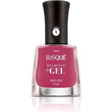 Imagem de Esmalte Risque Diamond Gel 9,5 ml - Hibisco Rosa - Risqué