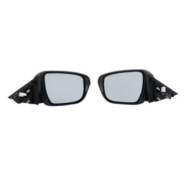 Imagem de Espelho retrovisor com 13 fios, compatível com Nissan X-Trail T32 Rouge 2014-2020, preto, com câmera, espelho lateral(1 pair)
