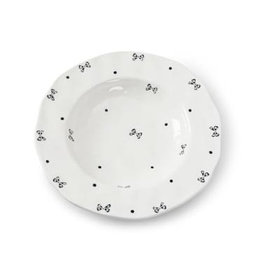 Imagem de Koythin Conjunto de tigela de ramen de chapéu de palha de cerâmica, tigelas de massa, tigela de servir salada para macarrão, jantar, salada, pode ir ao micro-ondas e lava-louças (laço preto)