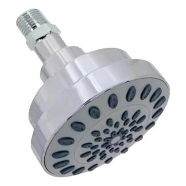 Imagem de Ducha Chuveiro Articulada Redonda Abs Com Niple Teto Metal