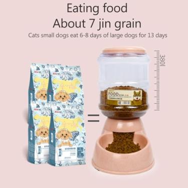 Imagem de Alimentador de Animais Automático, 3,8l de Grande Capacidade, Fonte de água para Animais de Estimação, Adequado para Cães de Gatos, ótimos Animais de Estimação, Com Recipientes