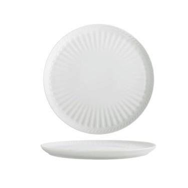 Imagem de Prato de cerâmica branca em relevo criativo hotel restaurante prato de comida ocidental -12