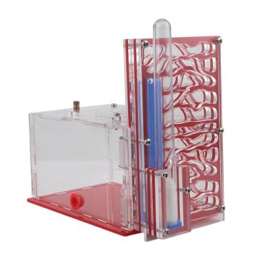 Imagem de Gralara Moradia Fazenda Transparente Brinquedos Engraçados Oficina Fazenda Acrílica Vila para Sala de Estar Quarto Dia Crianças, Vermelho