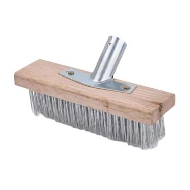 Imagem de Whtkoph Escova de Cabeça de Vassoura de Arame de aço Inoxidável de 20 Cm, Ferramenta de Limpeza, Acessórios, Escova de Deck Multifuncional para Jardim, Garage