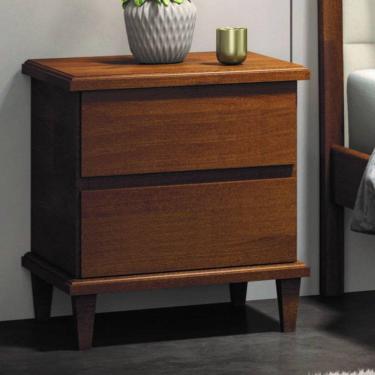 Imagem de Mesa De Cabeceira Com 2 Gavetas Lisas - Lisboa Montanhês