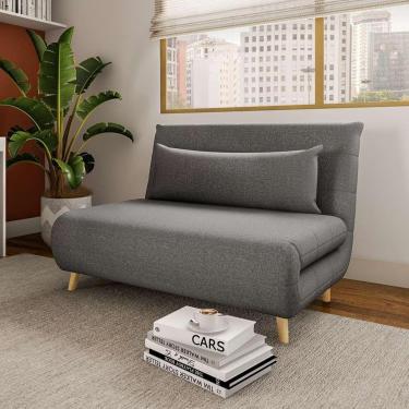 Imagem de Sofá-Cama 2 Lugares Casal Terracina Cinza Escuro