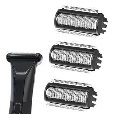 Imagem de Pacote com 3 lâminas de substituição compatíveis com o cortador de grama elétrico 5.0 da MANSCAPED, lâminas de reposição para aparar pelos na virilha, cabeça de barbear para cuidados com os pelos do