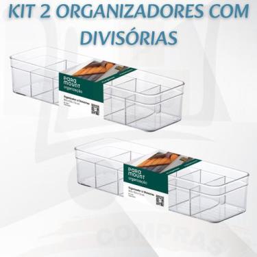 Imagem de Organizador 6 Divisorias Acrilico Para Meia Calcinha 35,5x10,5x7,5 cm 