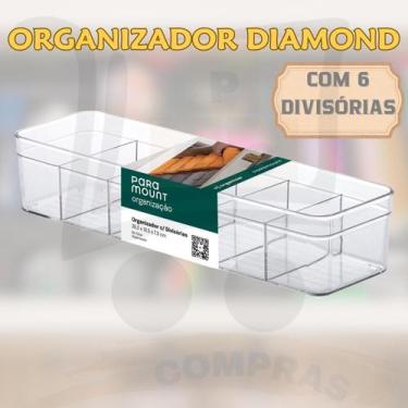 Imagem de Organizador De Gaveta Para Meia Calcinha Com 6 Divisorias 35,5x10,5x7,