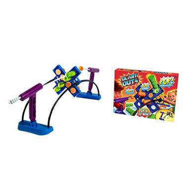Imagem de Far Out Toys Jogo Blast Out 4, jogo de ação de coordenação olho-mão de alta intensidade, pop pegs out com lançador de mola antes do seu oponente, jogue ataque e defesa, para maiores de 8 anos
