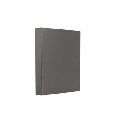 Imagem de Pasta A5 de grande capacidade com dois furos e folhas soltas multifuncionais, armazenamento de dados, material de escritório, jaqueta de arquivo (cinza)