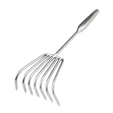 Imagem de Generic Ferramenta de escavação de ancinho de jardim, cabo ergonômico resistente, garra, ferramenta de afrouxamento de solo manual para jardineiro, de, Sete Dentes