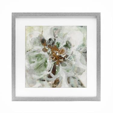 Imagem de Stupell Industries Impressão emoldurada cinza movimento marrom e bege sob vidro, design por Liz Jardine, 40,6 x 40,6 cm