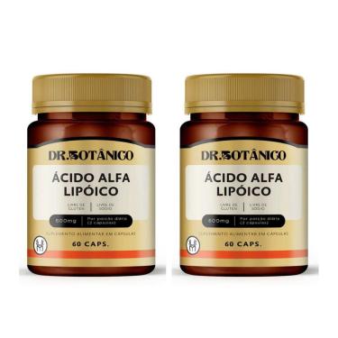 Imagem de Kit 2 Un - Acido Alfa Lipoico 600Mg 60 Caps - Dr. Botanico