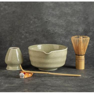 Imagem de Conjunto de batedores Matcha HCAYSHY Matcha Bowl Whisk Stand Scoop 500