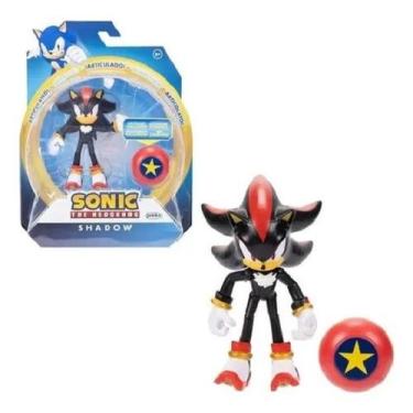 Imagem de Sonic The Hedgehodg Boneco 10 Cm 11 Articulações C/ Acessorio - Shadow