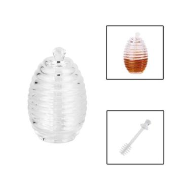 Imagem de Meleira Pote Porta Mel Com Tampa Pegador Acrílico - UnyHome