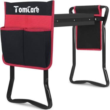Imagem de Banco dobrável Garden Kneeler Seat TomCare com bolsa de ferramentas pr
