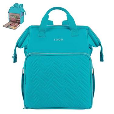 Imagem de Mochila Organizador de Hilos Leudes para Tejer Turquesa
