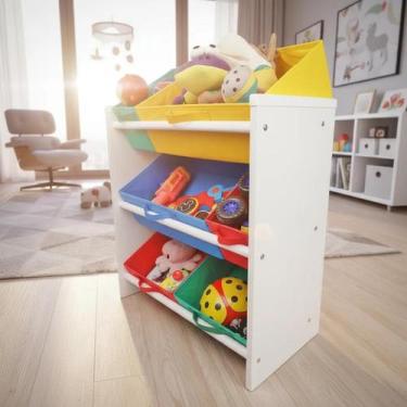 Imagem de Organizador de Brinquedos Infantil Médio Montessoriano Multicolor - Or