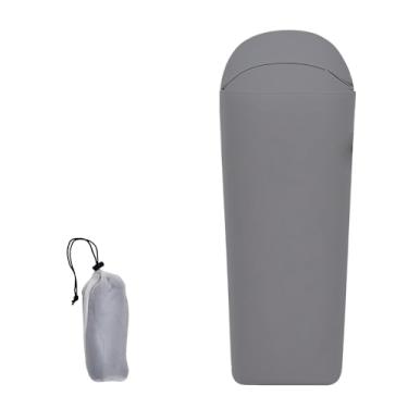 Imagem de Cranviech Forro de saco de dormir lavável ultraleve de 127 g – Saco de dormir compacto para adultos, leve e lavável, ideal para mochilão, acampamento, albergues, hotéis (azul)