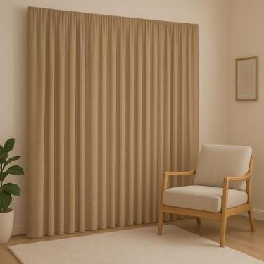 Imagem de Cortina Versátil 4,00X2,80 Para Decoração Sala Quarto Escritório Igrej