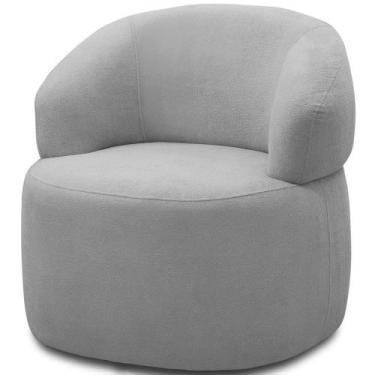 Imagem de Poltrona Giratória Sala De Estar Living Orgânico Carmen F04 Bouclê Cin