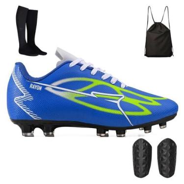 Imagem de Kit Campo com Chuteira Masculina +Mochila+ Meião e Caneleira - Light, 