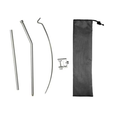 Imagem de RNXRZANK Suporte para lanterna de acampamento, suporte para poste de luz, para luz para, pesca, barracas de mercado, jardim, Seção Dupla