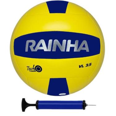 Imagem de Bola de vôlei rainha vl 3.5 oficial + bomba de ar