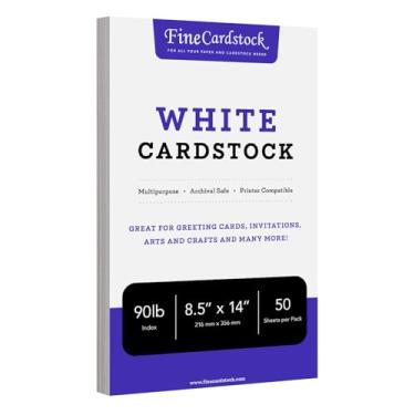 Imagem de 21,5 x 35,5 cm - Cartolina premium lisa de 40,8 kg (163 gsm) – Perfeito para imprimir documentos comerciais, artes e artesanato, cartões comemorativos, menus (50 folhas)