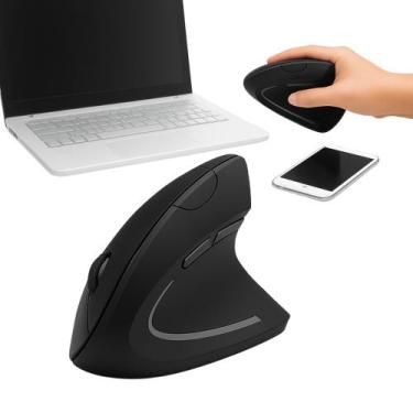 Imagem de Mouse Vertical Ergonômico 2400DPI Sem Fio Alívio para o Punho