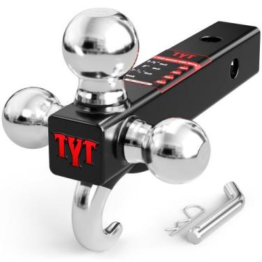 Imagem de Receptor de 2 polegadas Trailer Hitch TYT Tri Ball Mount 10000 libras